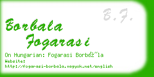 borbala fogarasi business card